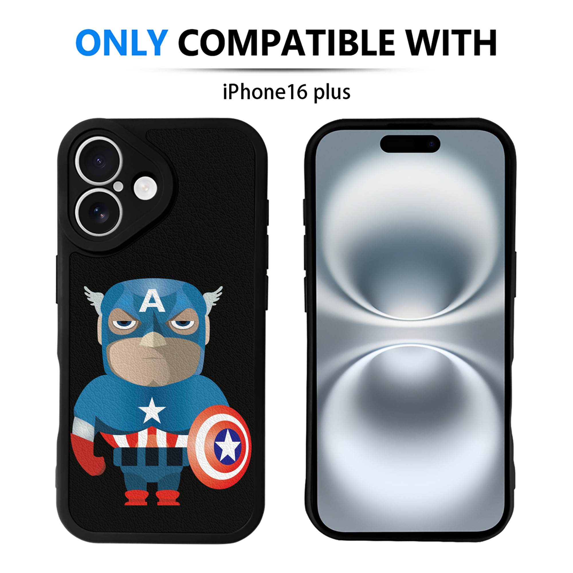 （画像用） アベンジャーズ The Avengers 【iPhone 16シリーズ対応】シリコンスマホケース（レザー調） 材質：シリコン
